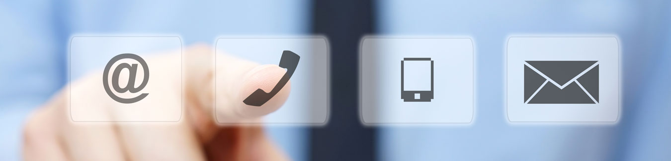 A picture showing contact options.
